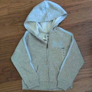 Old Navy Light Gray Kids Zip-Up Hoodie